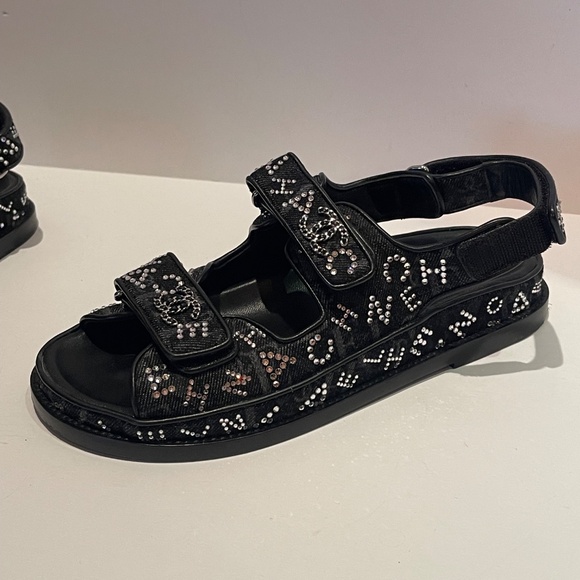 Chanel Dad Sandals Limited Edition Decorated in Crystals - Picture 5 of 8
